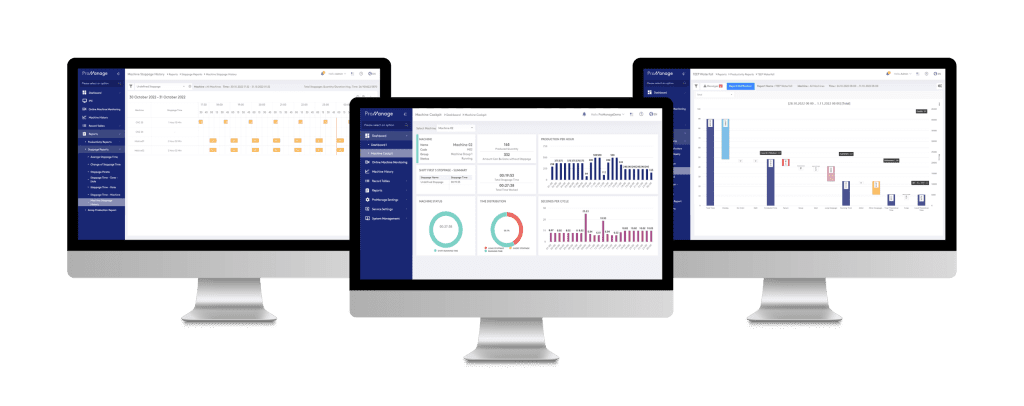 ProManage Cloud Screen in 3 Monitors